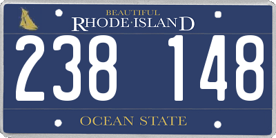 RI license plate 238148