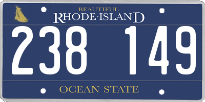 RI license plate 238149