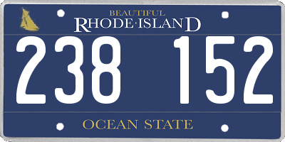 RI license plate 238152