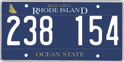 RI license plate 238154