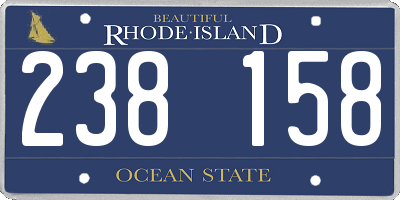 RI license plate 238158