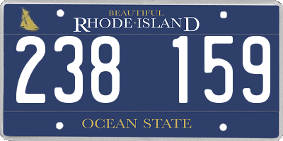 RI license plate 238159