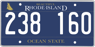 RI license plate 238160