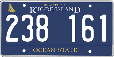 RI license plate 238161