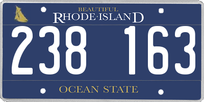 RI license plate 238163