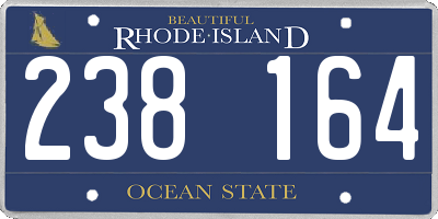 RI license plate 238164