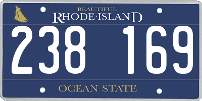 RI license plate 238169