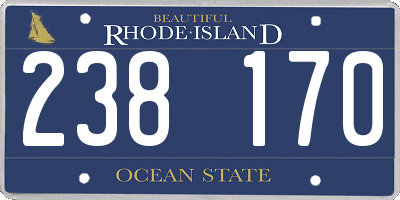 RI license plate 238170