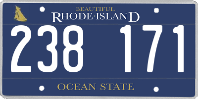 RI license plate 238171