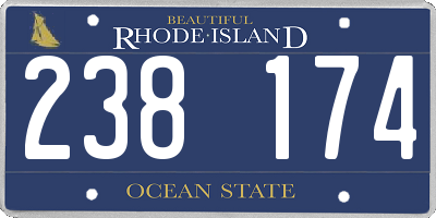 RI license plate 238174