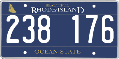 RI license plate 238176
