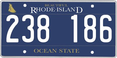 RI license plate 238186