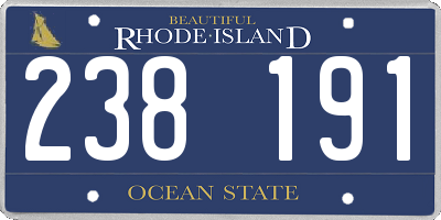RI license plate 238191