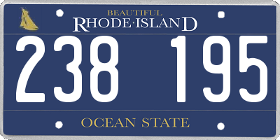 RI license plate 238195