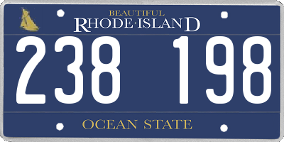 RI license plate 238198