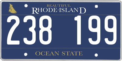 RI license plate 238199