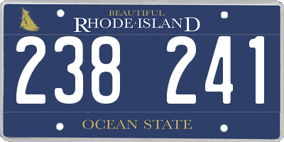 RI license plate 238241