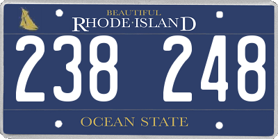 RI license plate 238248