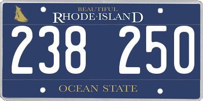 RI license plate 238250
