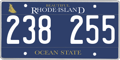 RI license plate 238255