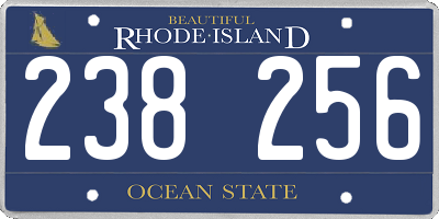 RI license plate 238256