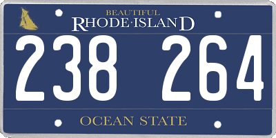 RI license plate 238264