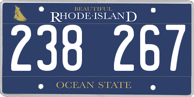 RI license plate 238267