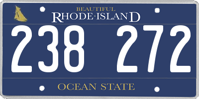 RI license plate 238272