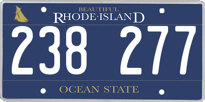 RI license plate 238277