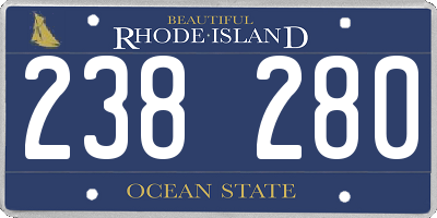 RI license plate 238280