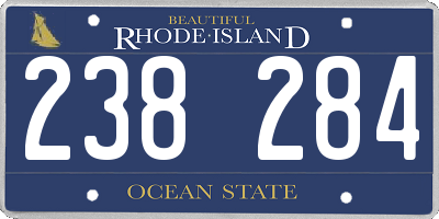 RI license plate 238284