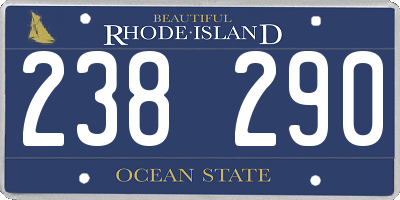 RI license plate 238290