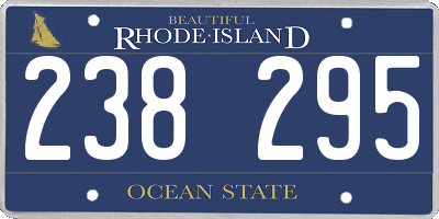 RI license plate 238295