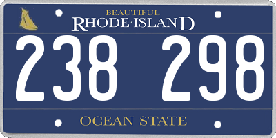 RI license plate 238298