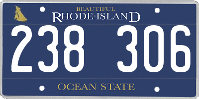 RI license plate 238306
