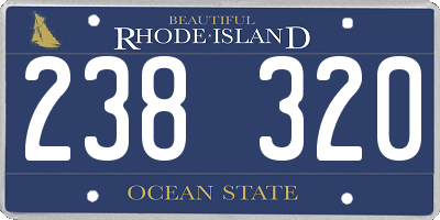 RI license plate 238320