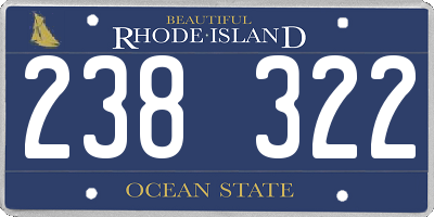 RI license plate 238322