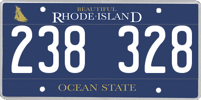 RI license plate 238328
