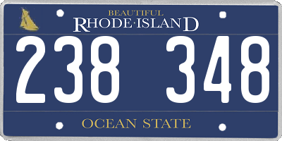 RI license plate 238348