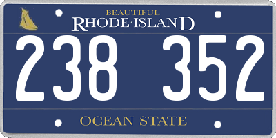 RI license plate 238352