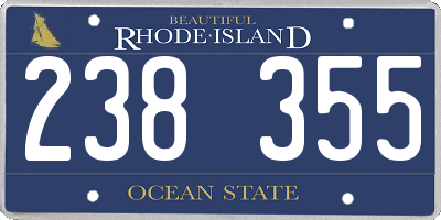 RI license plate 238355