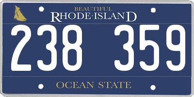 RI license plate 238359