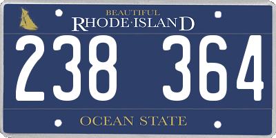 RI license plate 238364