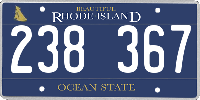 RI license plate 238367