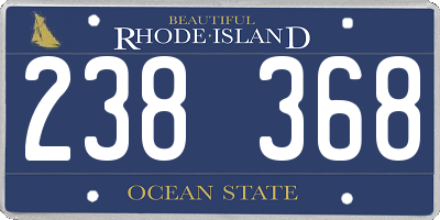 RI license plate 238368