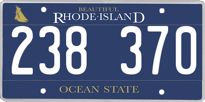 RI license plate 238370