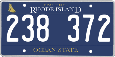 RI license plate 238372