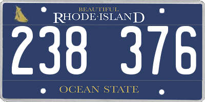 RI license plate 238376