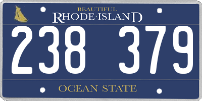 RI license plate 238379