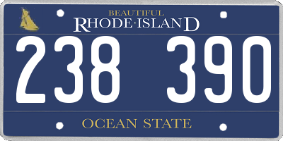 RI license plate 238390